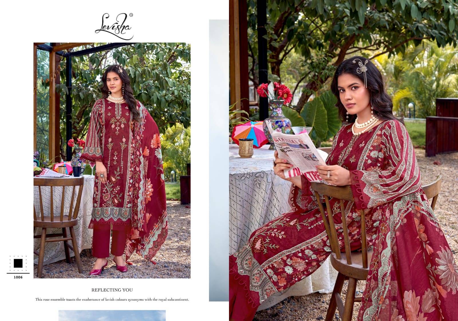 Binsaeed Nx-6 By Levisha 1001 To 1006 Series Designer Suits Camric Lawn Cotton Dresses At Wholesale Price